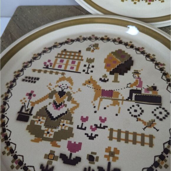 Mikasa International Olde Homestead dinner plates Country Store collection Set 2 - Picture 3 of 7